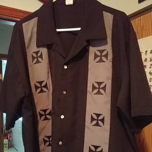 Interstate Bowling Shirt - XXL - Black and Gray